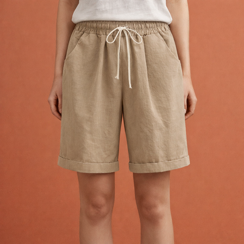 Comfortable women's summer shorts with elastic waistband | Ylina