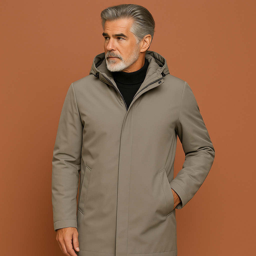 Elegant winter coat with hood for men | Giel
