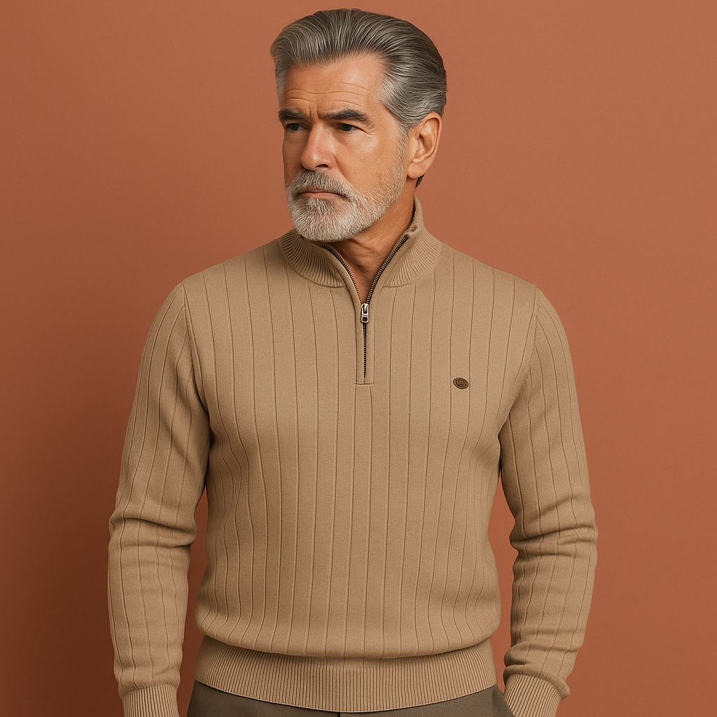Knitted Zip-Up Sweater for Men | Maarten