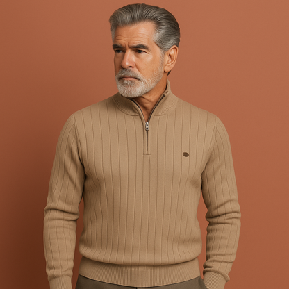 Knitted Zip-Up Sweater for Men | Maarten
