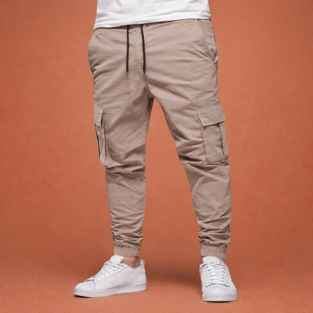 Cargo Jogging Pants with Pockets and Drawstring for Men | Arend