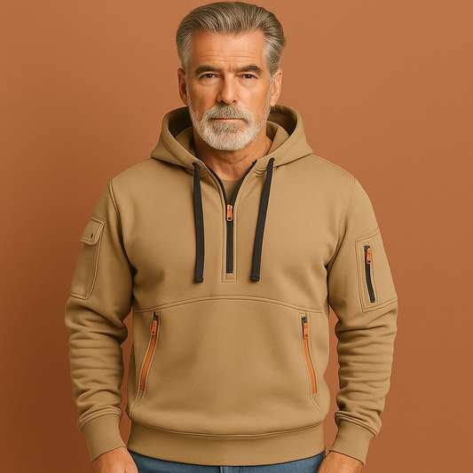 Functional hoodie with multiple pockets for men | Damian