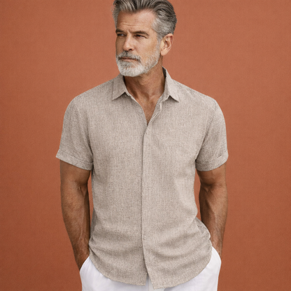 Linen Summer Shirt with Short Sleeves for Men | Sven