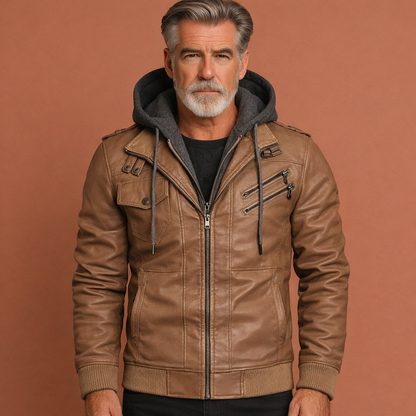 Jacket with hood and multiple pockets for men | Hannes