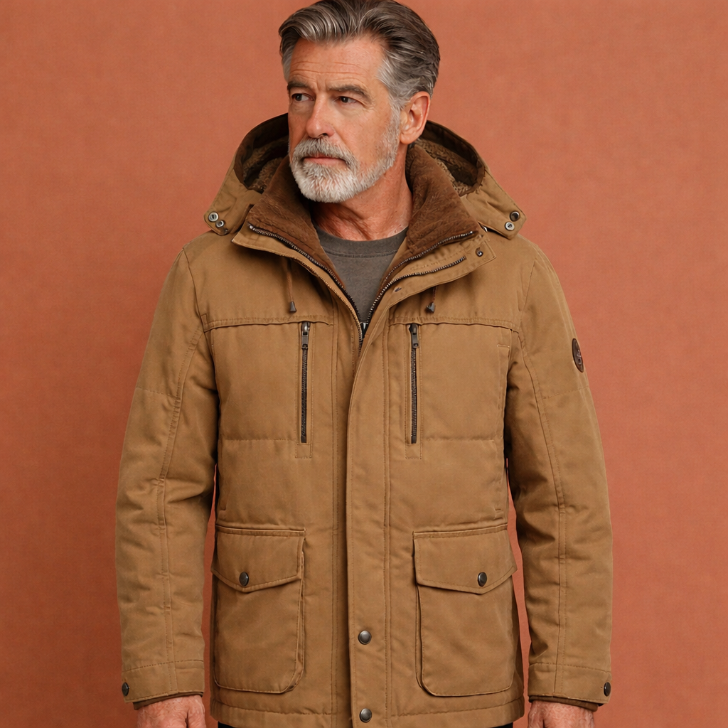 Jacket with zipper and hood for men | Boudewijn