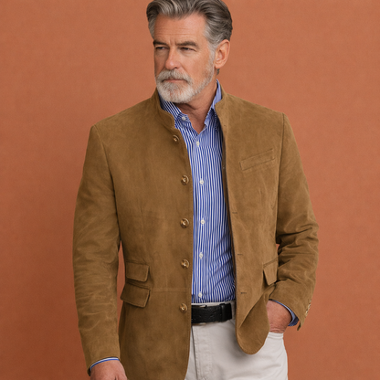 Classic coat with stand-up collar for men | Koenraad