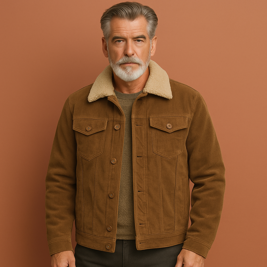 Warm sherpa-lined winter jacket for men | Joris