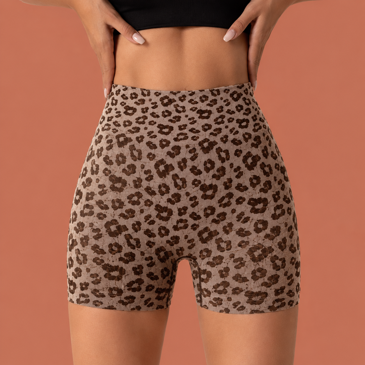 High Waist Leopard Print Shorts for Women | Marissa