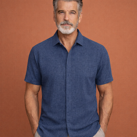 Linen Summer Shirt with Short Sleeves for Men | Sven