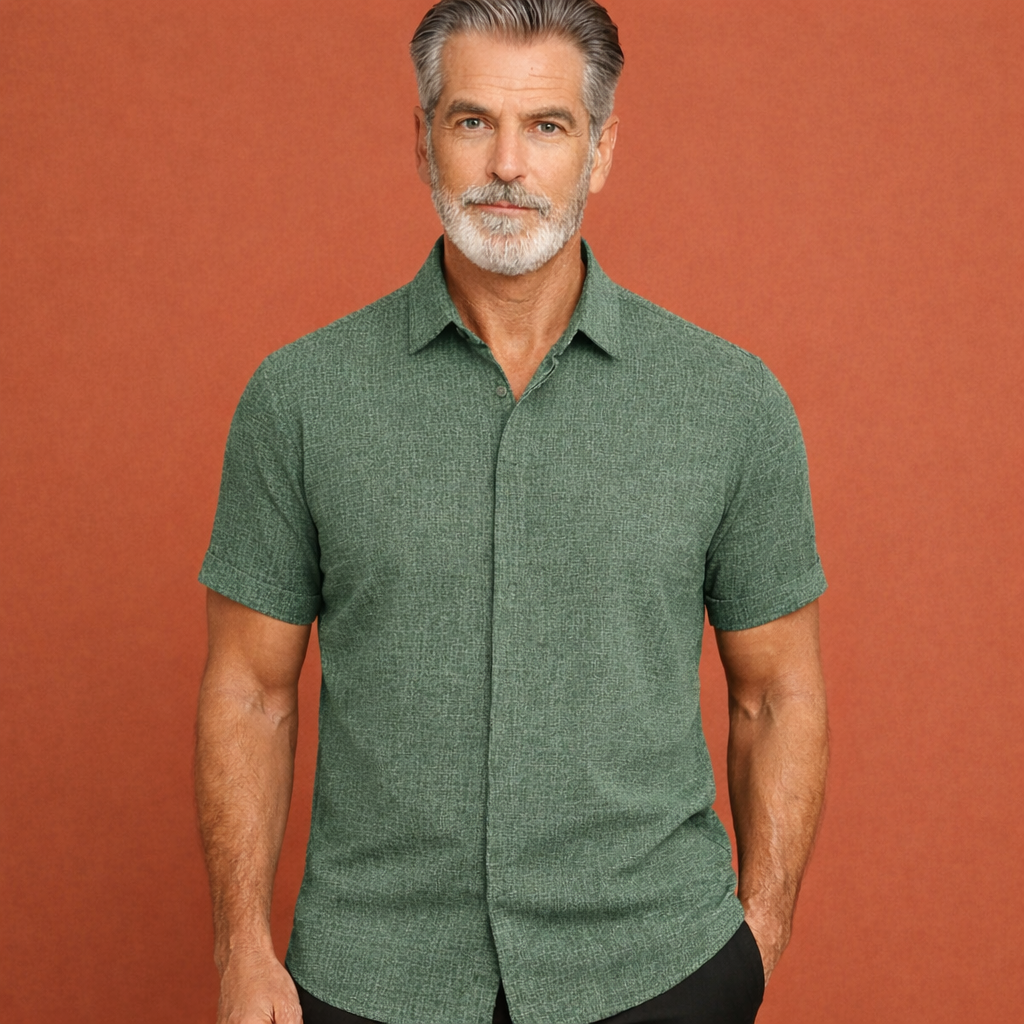 Linen Summer Shirt with Short Sleeves for Men | Sven