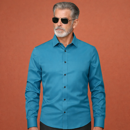 Slim-fit men's shirt with long sleeves for business and casual outfits | Reinout