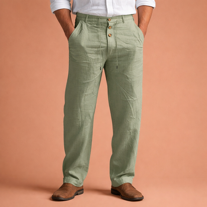 Straight men's trousers with adjustable waist and side pockets | Otto