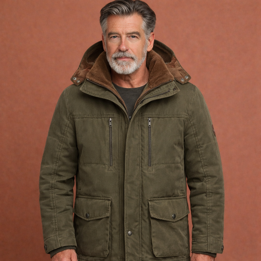 Jacket with zipper and hood for men | Boudewijn