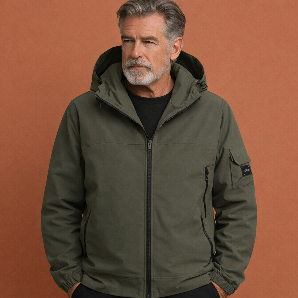 Ski jacket with hood for men | Karel