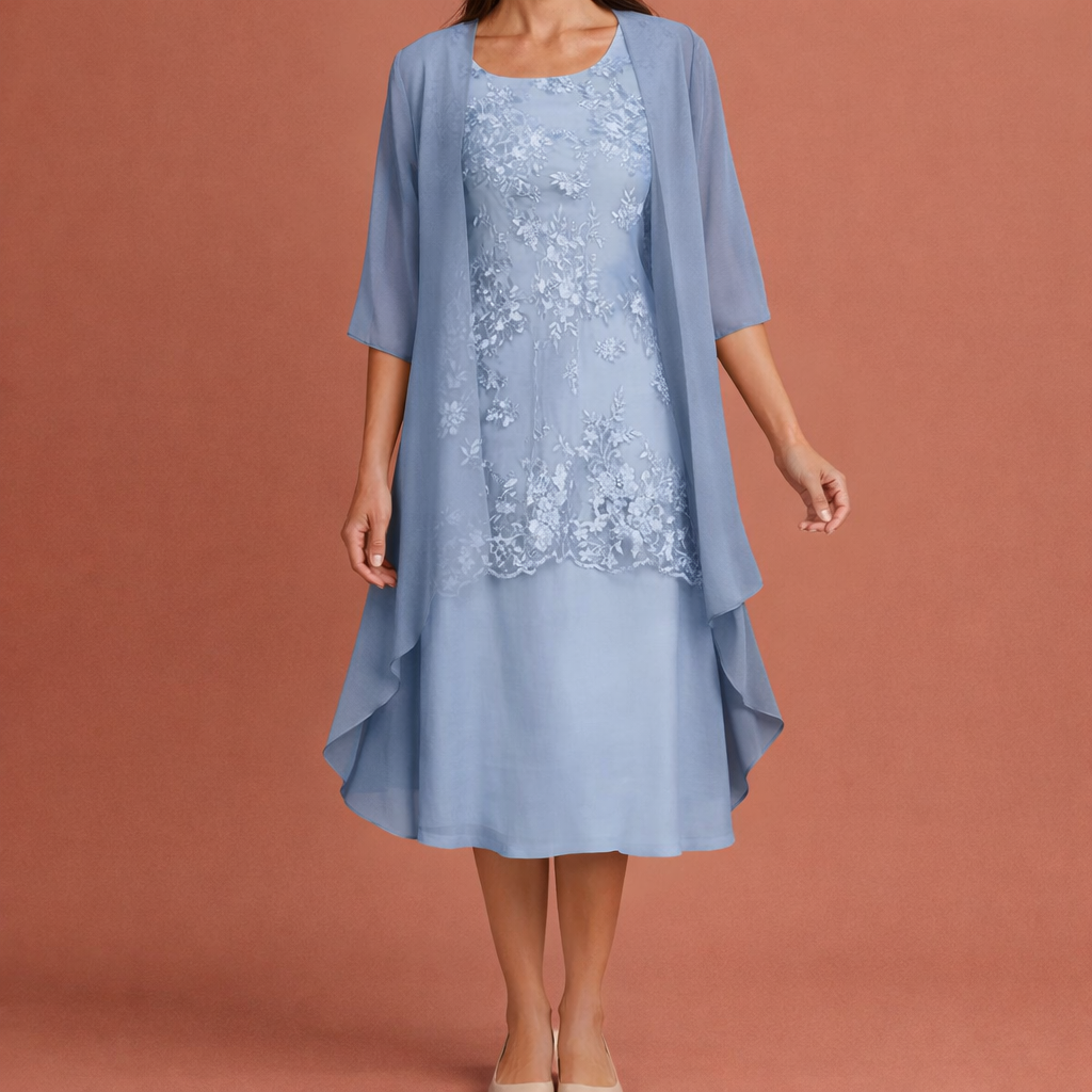 Maxi chiffon dress with smock details for women | Aurelie