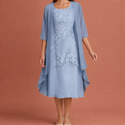 Maxi chiffon dress with smock details for women | Aurelie