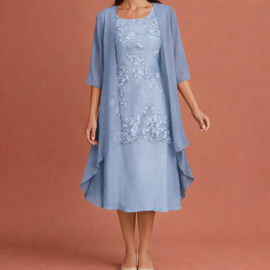 Maxi chiffon dress with smock details for women | Aurelie