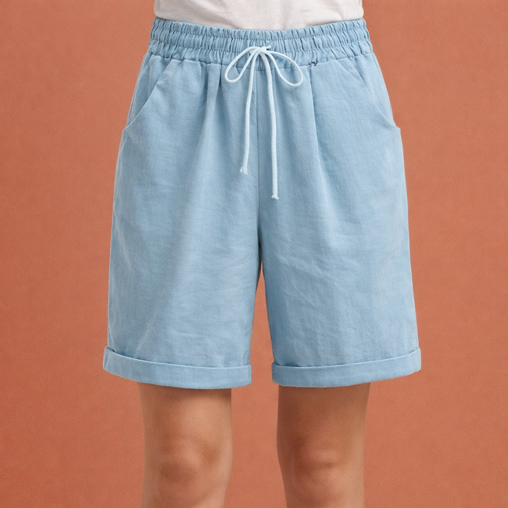 Comfortable women's summer shorts with elastic waistband | Ylina