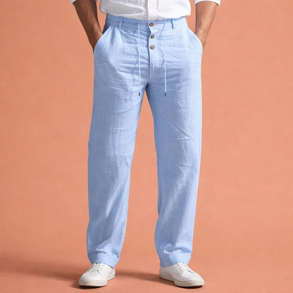 Straight men's trousers with adjustable waist and side pockets | Otto