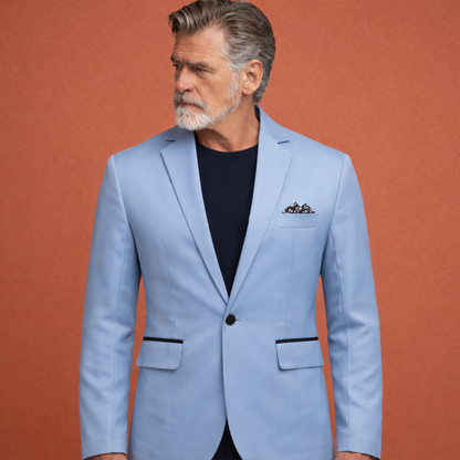 Jacket with Notched Collar and Flap Pockets for Men | Axel