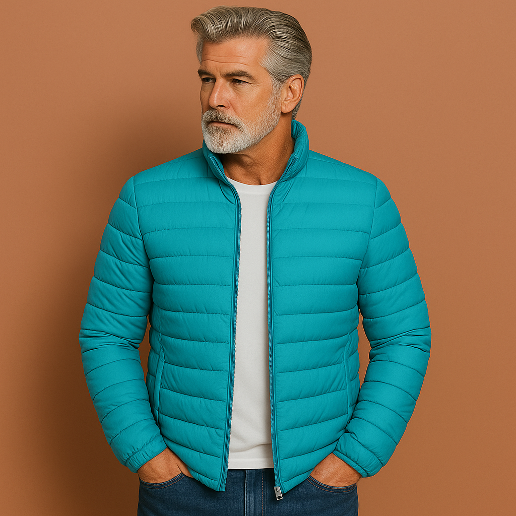 Stylish Mid-Season Jacket with Stand-Up Collar for Men | Wouter