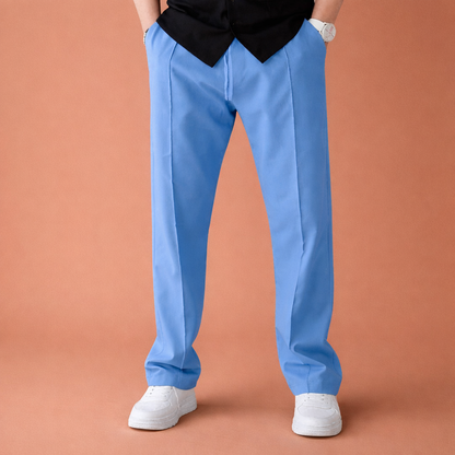 Wide men's trousers with adjustable waist and straight legs for men | Dirk