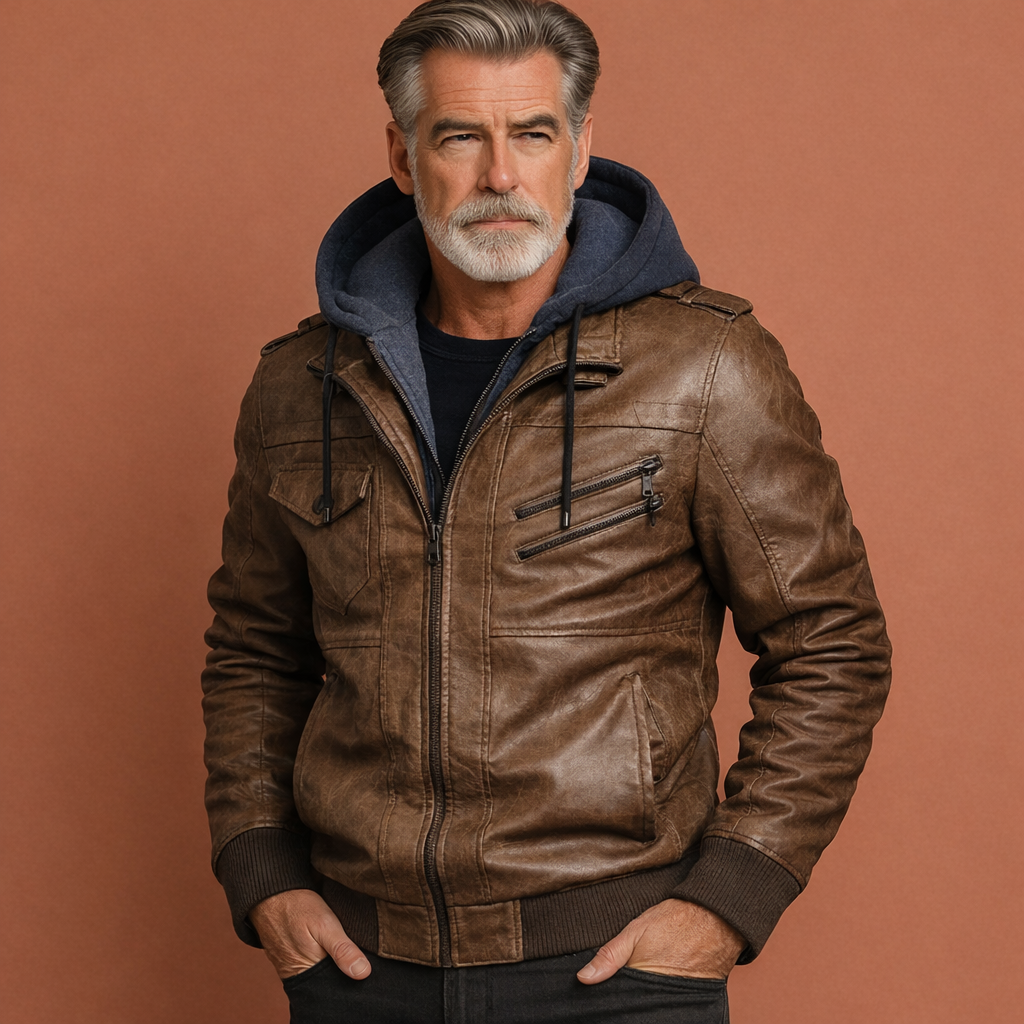 Jacket with hood and multiple pockets for men | Hannes