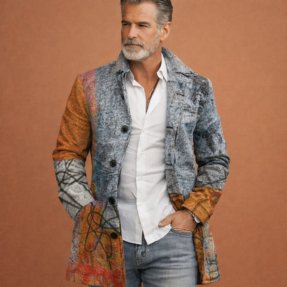 Windproof long coat for men for autumn and winter | Elbert
