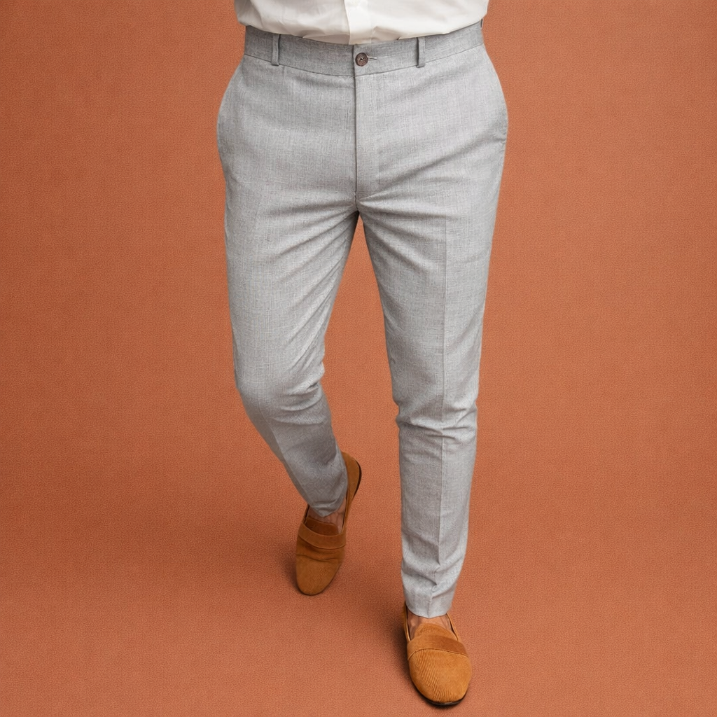 Modern men's trousers with elastic waistband and straight fit for men | Senne