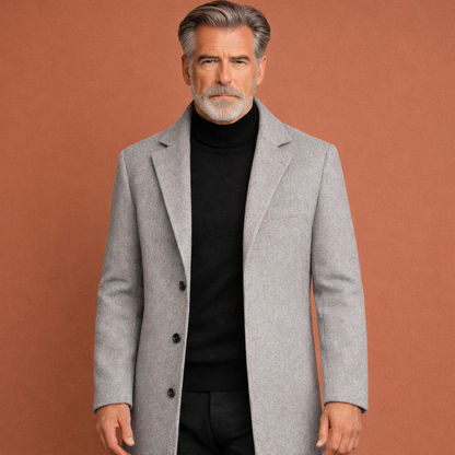 Long stylish coat for men with a classic look | Miel