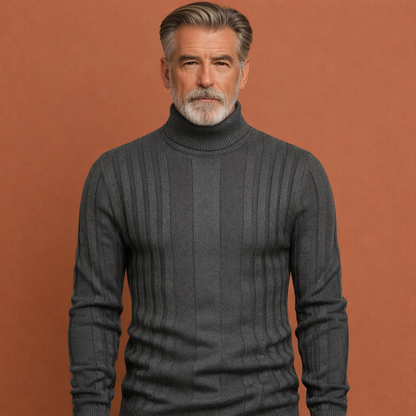 Warm turtleneck sweater with a comfortable fit for men | Davion