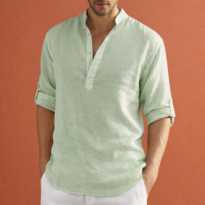 Light summer shirt with V-neck for men | Boris