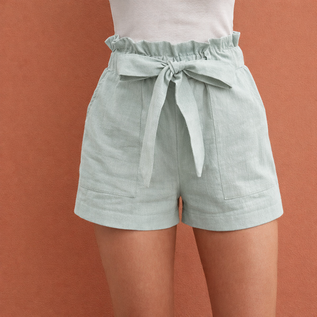 High-waisted shorts for women with drawstring and pockets | Elvara