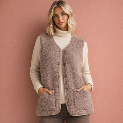 Warm sleeveless gilet for women | Loes