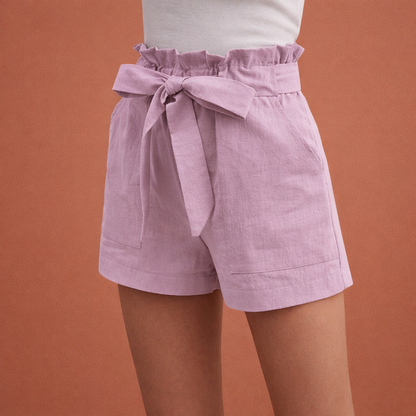 High-waisted shorts for women with drawstring and pockets | Elvara