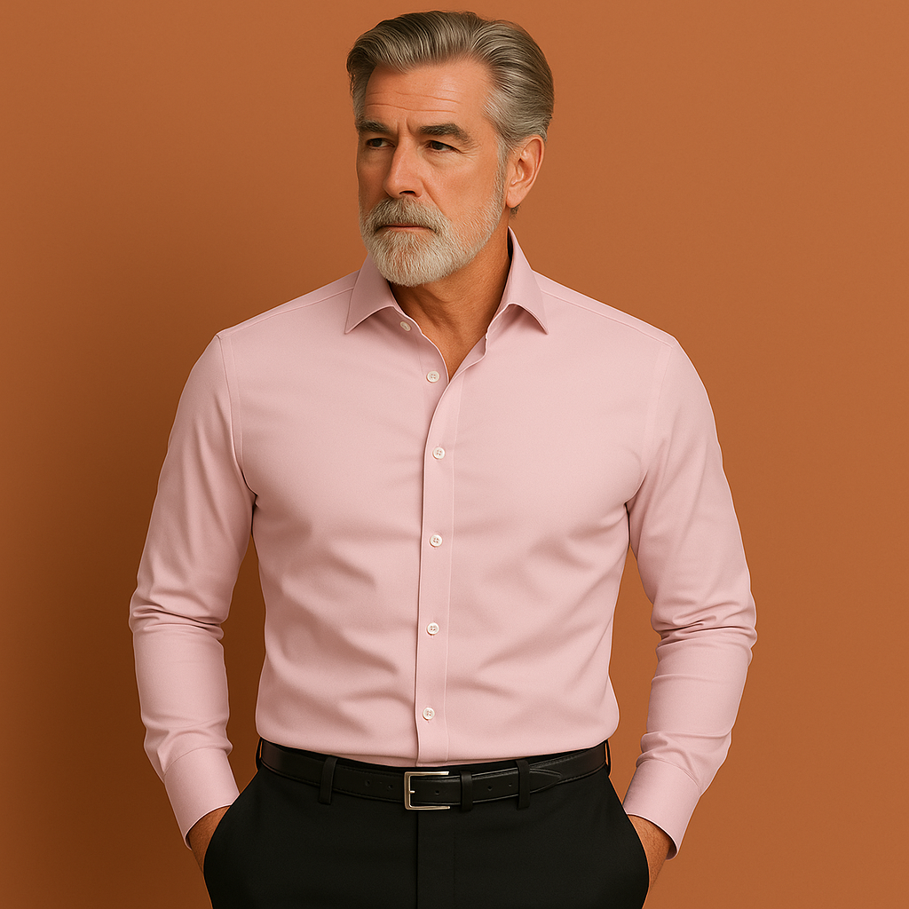 Slim fit shirt with button closure for men | Arie