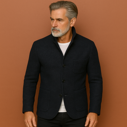 Knitted Spring Vest with Pockets for Men | Floris