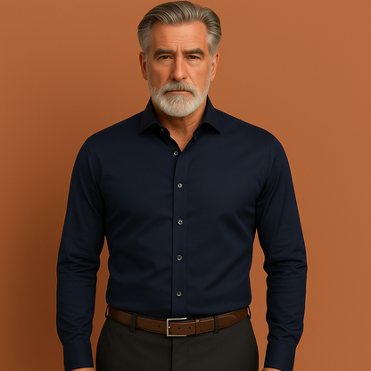 Slim fit shirt with button closure for men | Arie