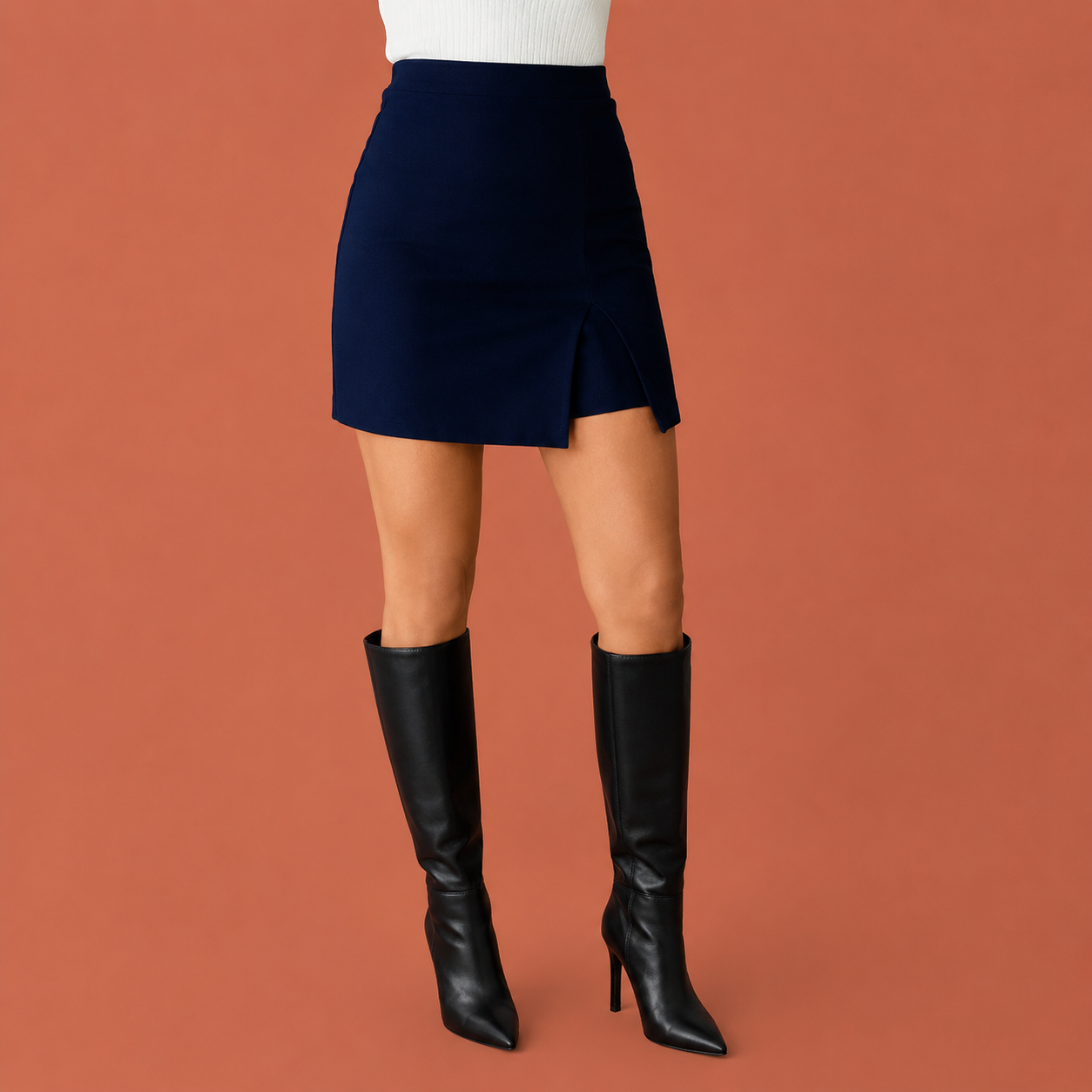 High waist shorts with split detail for women | Maeve