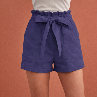 High-waisted shorts for women with drawstring and pockets | Elvara