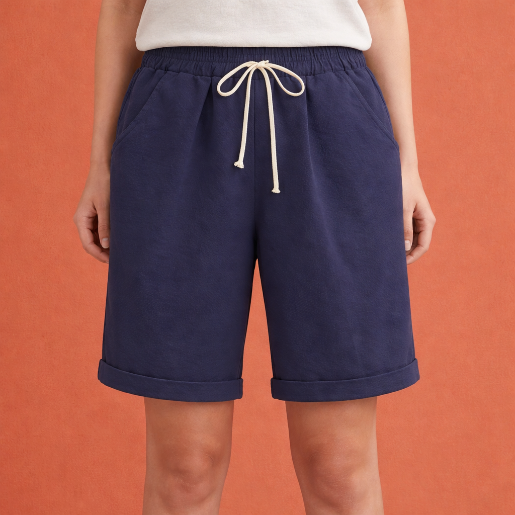 Comfortable women's summer shorts with elastic waistband | Ylina