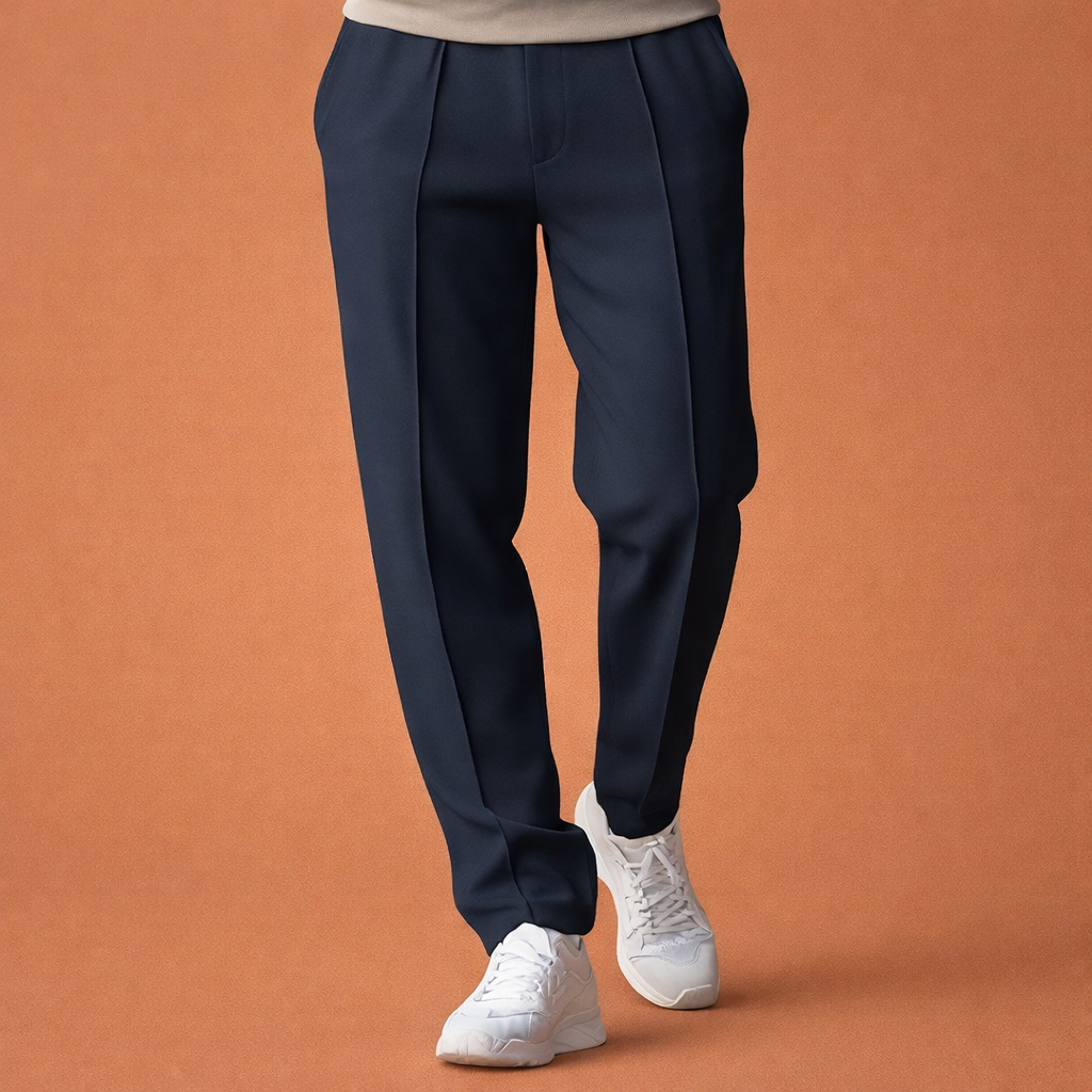 Straight men's trousers with elastic waistband and side pockets | Hugo
