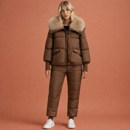 Ladies' winter coat with collar and elegant finish | Yvonne