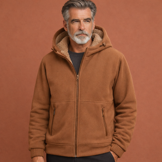 Men's jacket with hood and zipper for daily use | Clemens