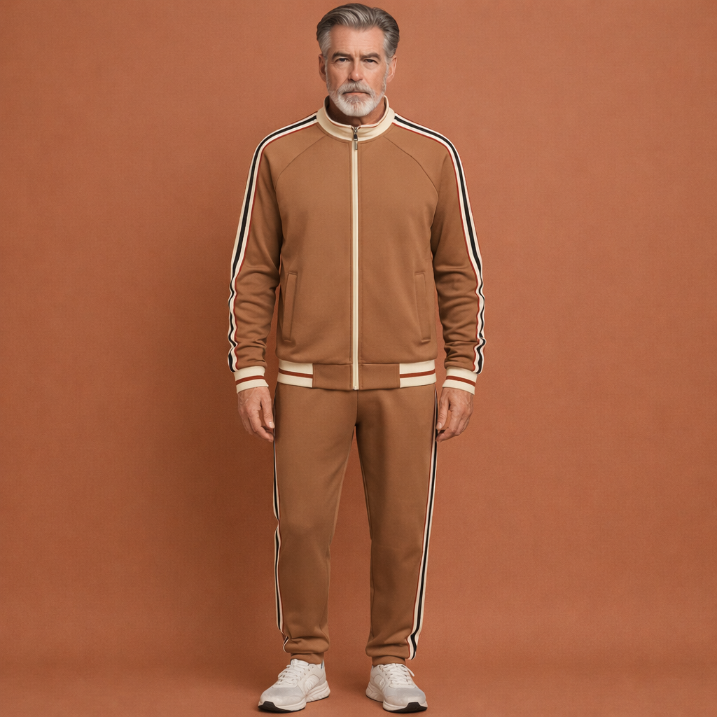 Stylish sporty tracksuit with stripes for men | Dolf