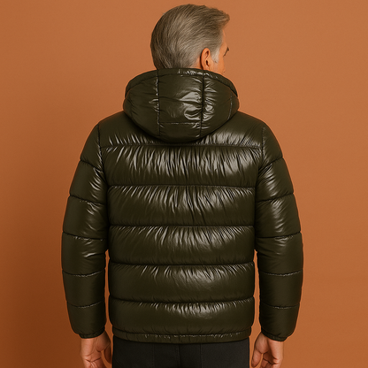 Warm water-repellent puffer jacket for men with a modern fit | Koen