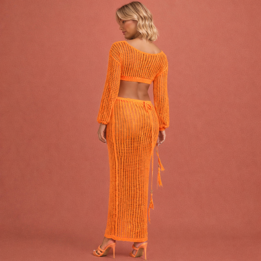 Boho beach dress with cut-outs for women | Ria