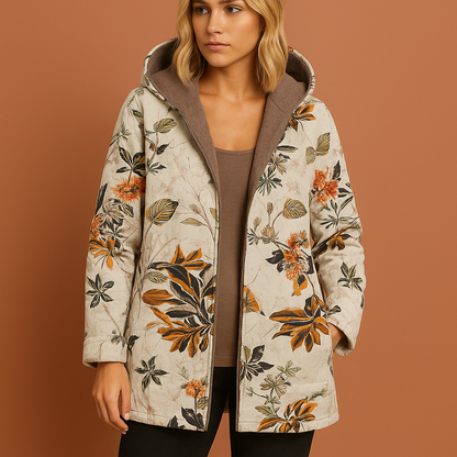 Women's Intermediate Jacket with Floral Print and Pockets | Femke