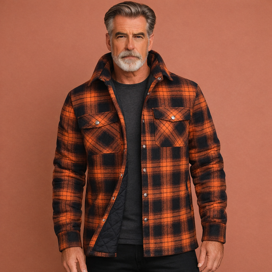Checked overshirt jacket for men for everyday use | Derk