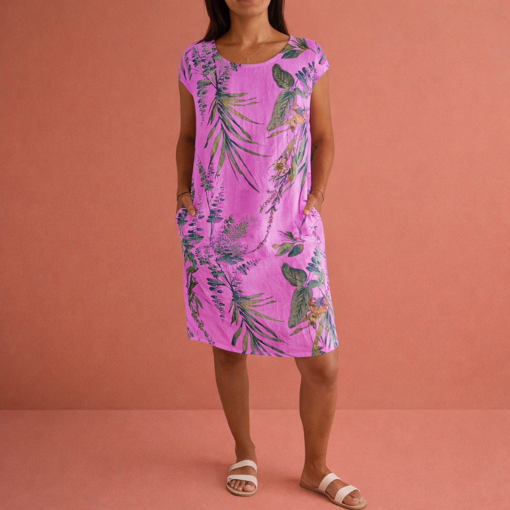 Elegant midi dress with a comfortable fit for women | Frederika